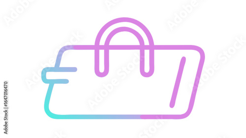 Stylish duffel bag vector illustration for travel gym and sports with gradient color design for your project