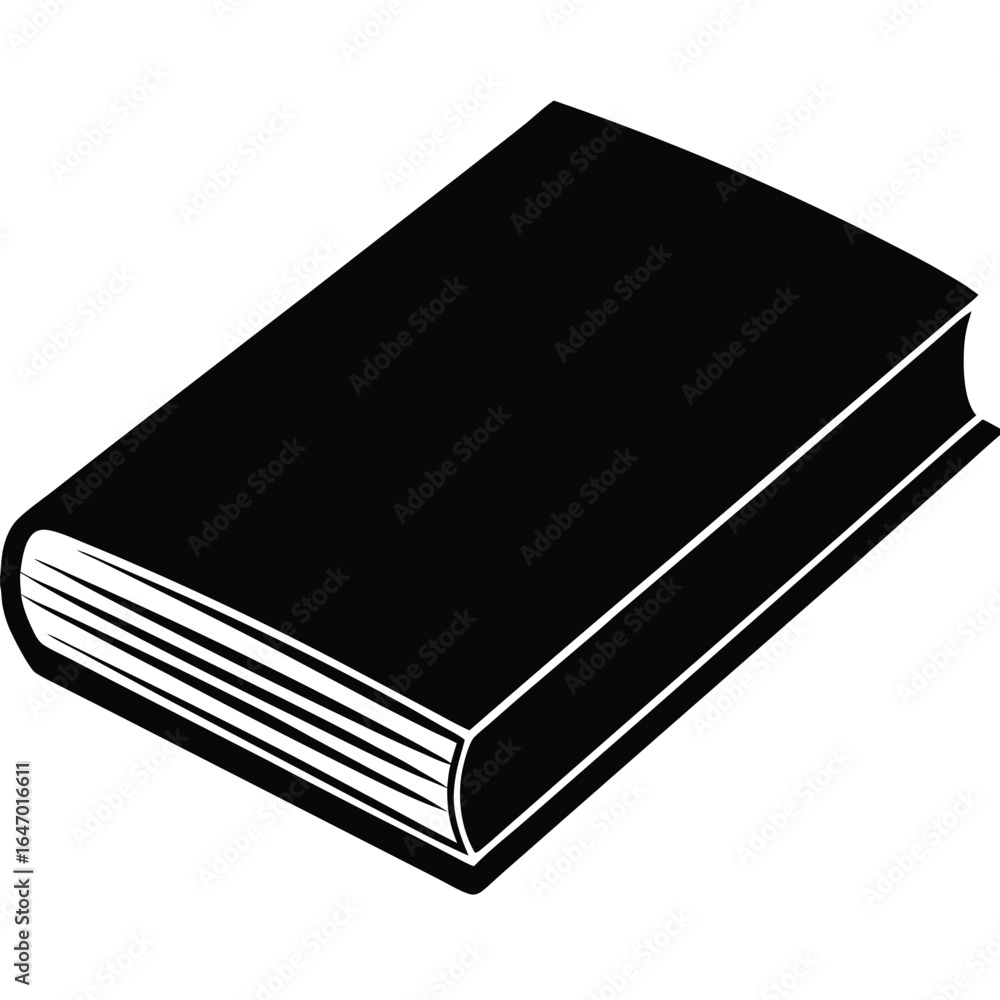 Black closed book vector illustration white Black closed book vector illustration white