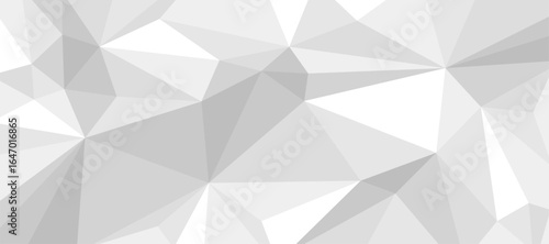 Crystal structure vector abstract low poly background, 3D polygonal surface, dimensional minimal structure origami look like, light monochrome fractal abstraction.