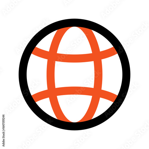 web outline color icon