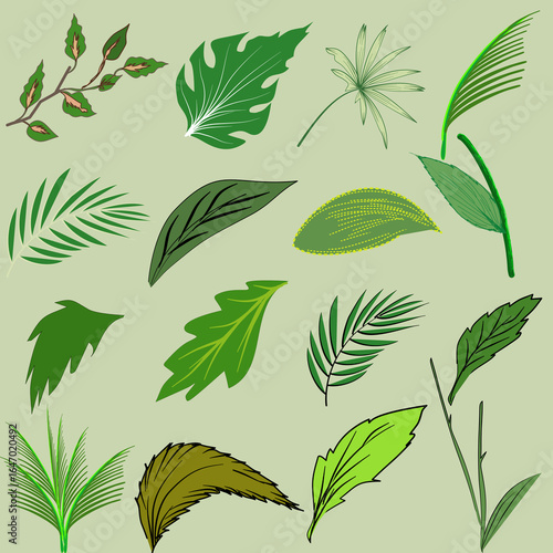 seamless pattern with leaves