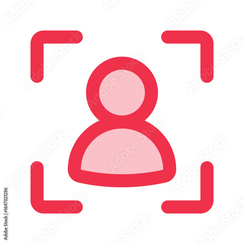 target audience outline color icon