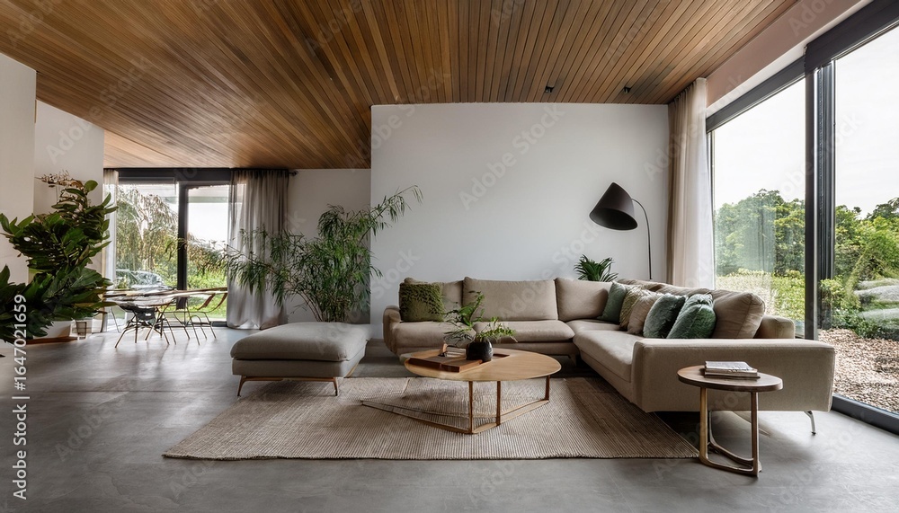 Fototapeta premium modern home living interior, AI generated