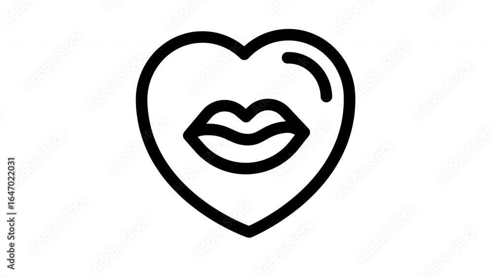 heart minimalist stroke animation heart minimalist stroke animation