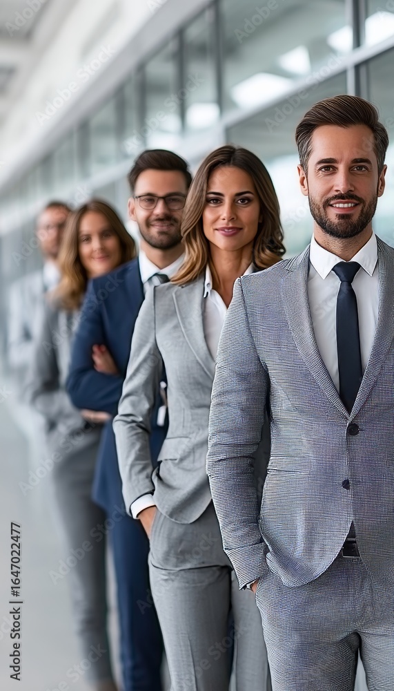 Obraz premium Diverse Business Professionals Collaborating in Modern Office for Innovative Team Success Together