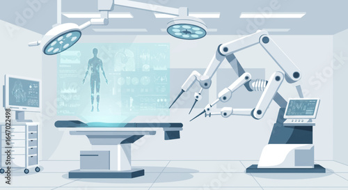 Futuristic Robotic Surgery Operating Room