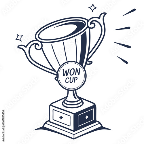 vector illustration of trophy cup
