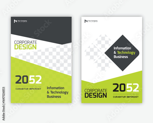 Business Report Cover Template – Geometric Layout
