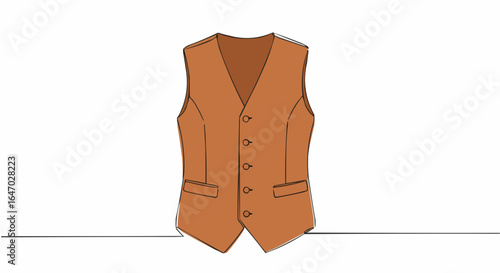 A classy, sophisticated, and stylish vest on a line background. 