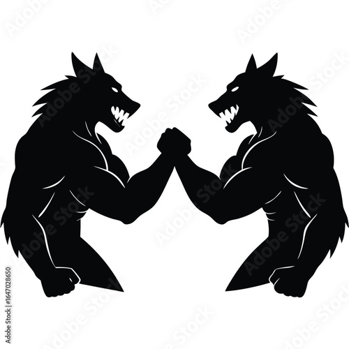 Werewolves arm wrestling werewolf strength