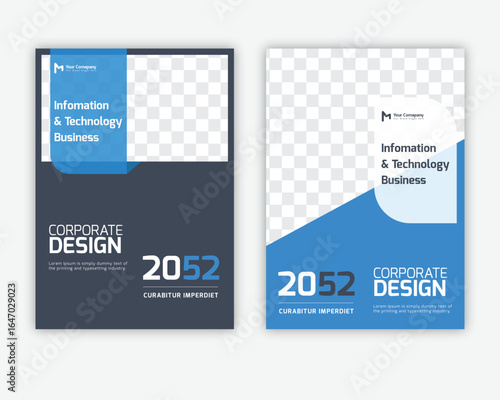 Corporate business book cover design template

