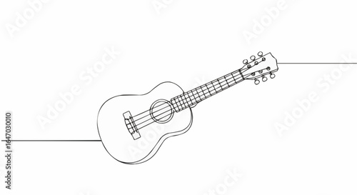 A line drawing of a ukulele.