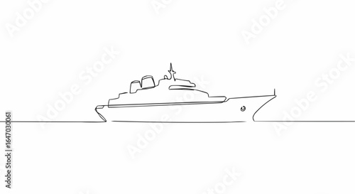 A luxurious yacht gracefully gliding on the serene ocean.
