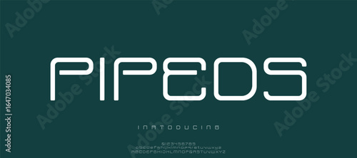 Pipeds modern creative minimal alphabet small letter logo design