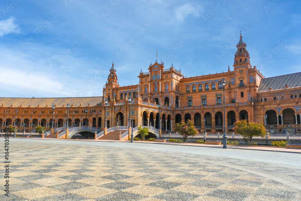 Obraz premium Plaza de Espana (Spain square), Seville famous landmark, Andalusia, Spain