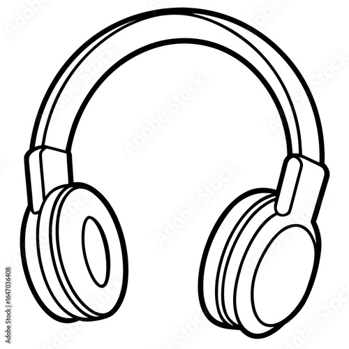 Colorful Retro Headphones Illustration