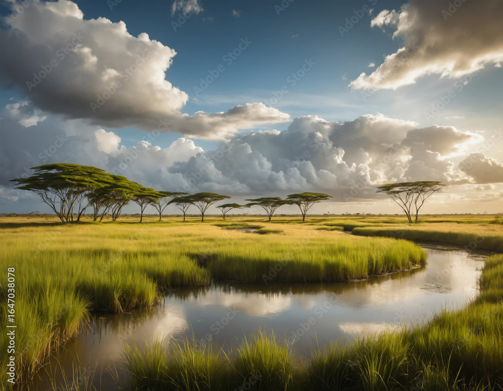 Obraz premium Beautiful, natural grasslands ranked among the best in the world