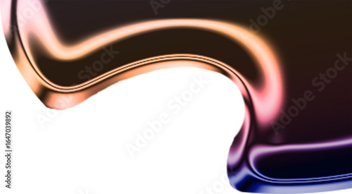 Colorful Liquid Shape with Neon Glow – Transparent PNG