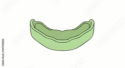 Light green sports mouthguard illustration for lower jaw dental protection.