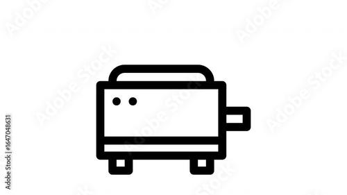 Wallpaper Mural toaster minimalist stroke animation Torontodigital.ca