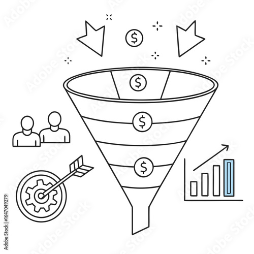 ice cream cone icon with showing average of money and graph