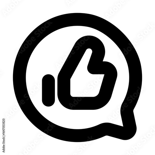 Thumbs Up Icon in Speech Bubble