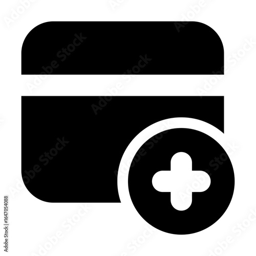 Add Credit Card Mobile App Icon