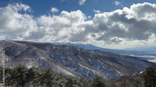 冬の蓼科高原の風景