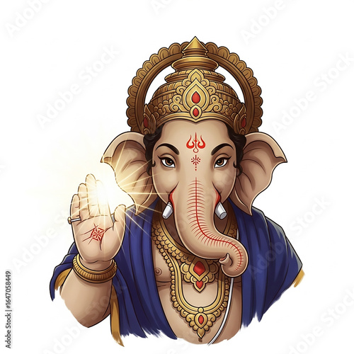 A Divine Ganesha with a Glo...