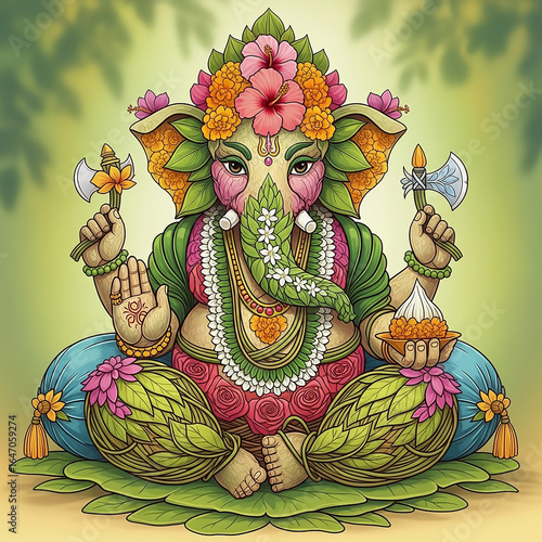 A Ganesha Idol Made Entirel...