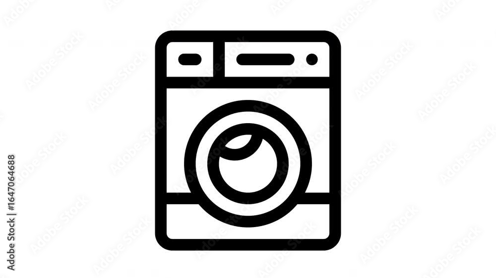 laundry minimalist stroke animation laundry minimalist stroke animation