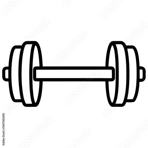 Minimal Gym Weight Outline Design