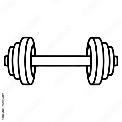 Minimal Gym Weight Outline Design