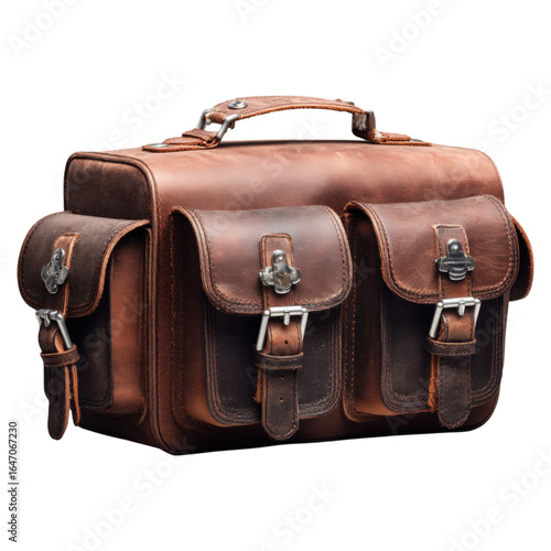 Wallpaper Mural Vintage Leather Saddlebag with Buckles for Motorcycle Accessories Torontodigital.ca