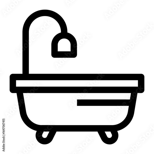 Bathtub Shower Icon