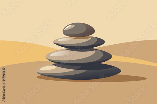 Zen Stones Stacked