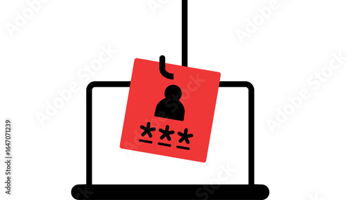 Steal password from computer illustration