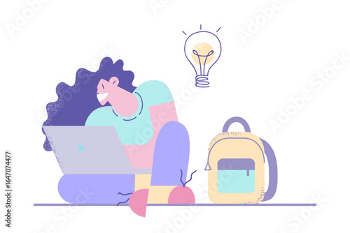 Having creative ideas and freelance concept.