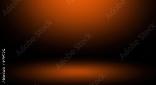 Orange and Black Gradient Background Abstract Studio Backdrop.