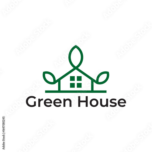 Futuristic Greenhouse Icon with Eco Farming and Smart Tech