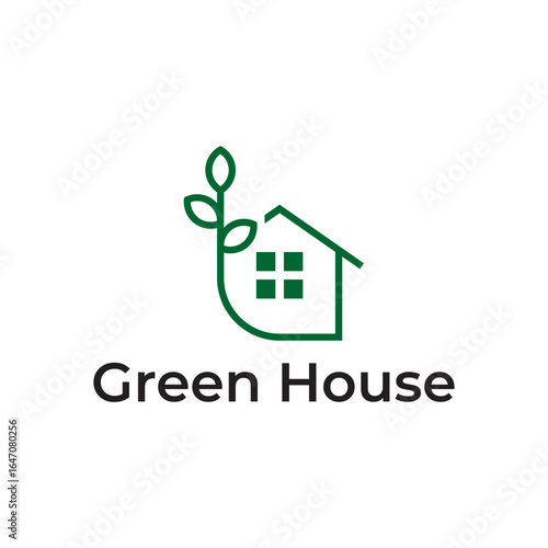 Futuristic Greenhouse Icon with Eco Farming and Smart Tech