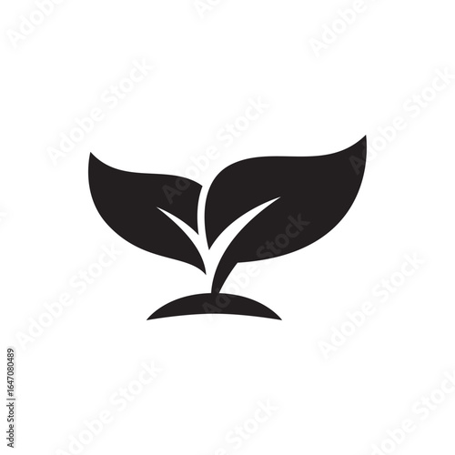 Minimalist botanical icon for sustainability