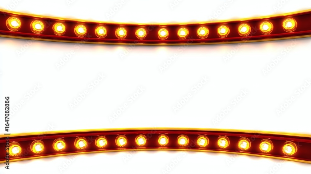 Obraz premium Bright and Shiny Light Border for Theater or Event Backgrounds