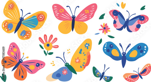 seamless pattern with butterflies