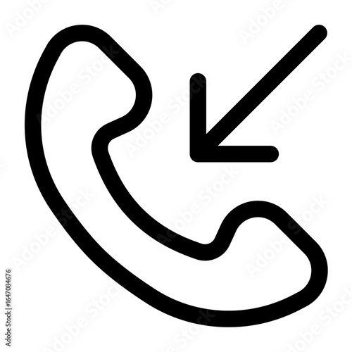 Missed Call Icon Downward Arrow