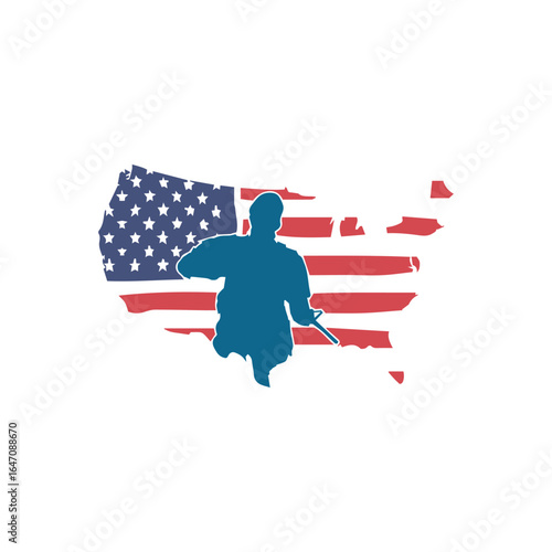  Military illustration, army background, soldiers , happy veterans day .