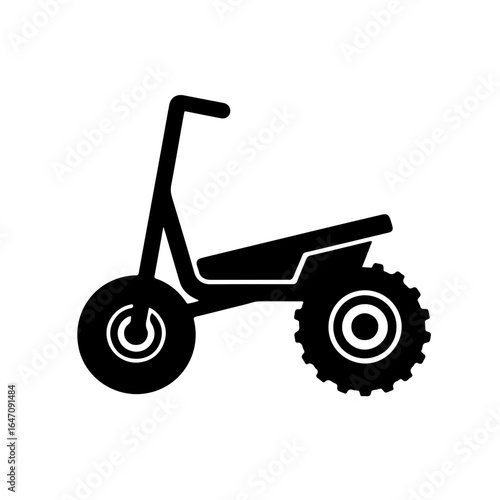 simple vector two-wheeled cart clipart