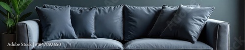 Luxurious Slate Grey Cushion Modern Elegance and Texture for Sofas, Beds, and Chairs