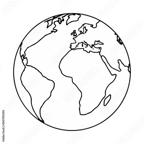 earth sketch vector illustration