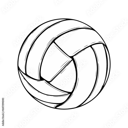 volleyball ball sketch vector illustration